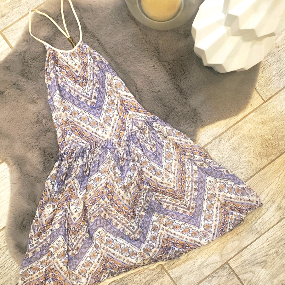 Ecote purple and gold mini dress size 6